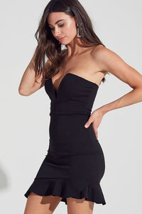 Out on the town strapless dress