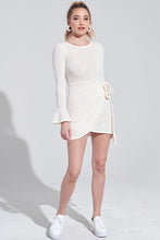 Load image into Gallery viewer, Winter Wonderland Long Sleeve White Wrap Dress