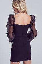 Load image into Gallery viewer, Show stopper long sleeve black dress