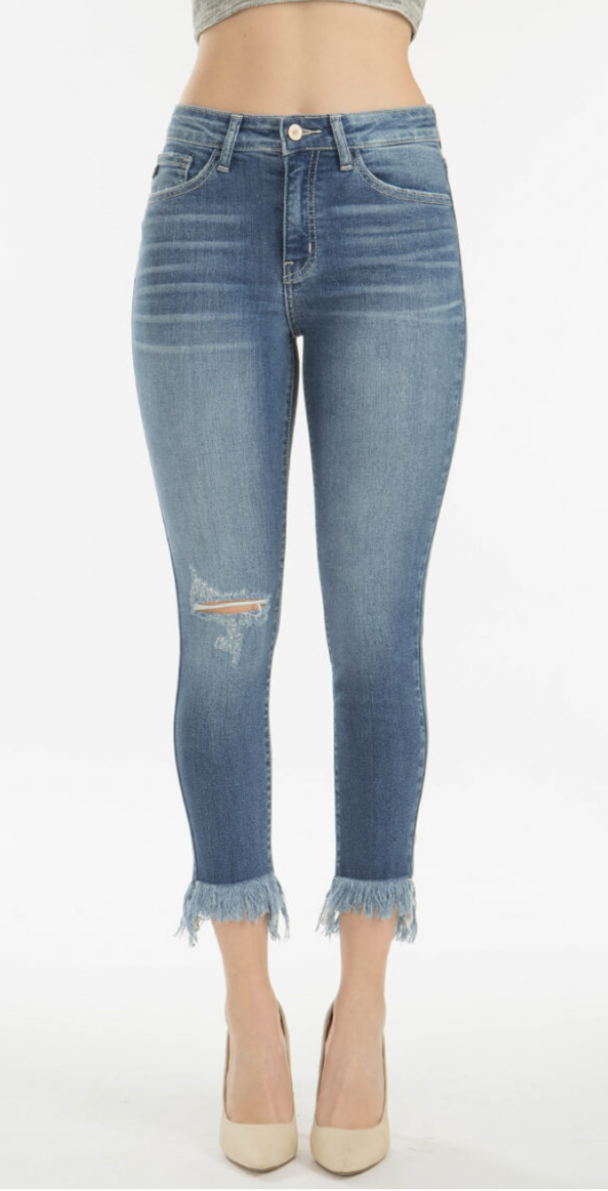 Olivia Medium Wash Fray Jeans