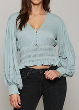 Load image into Gallery viewer, Sky Light Blue Blouse