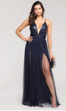 Load image into Gallery viewer, Starlight Navy Maxi Dress