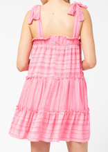 Load image into Gallery viewer, Steal Your Heart Pink Tie Dress