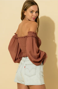 I Seriously Love You Off The Shoulder Crop Top