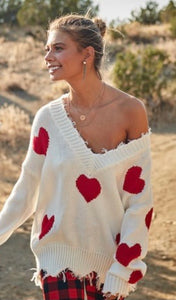 Soulmate Vibes Hearts Sweater