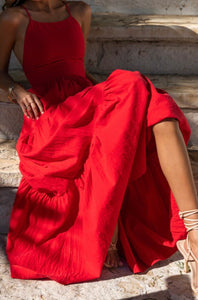 Of A Different Kind Red Maxi Dress