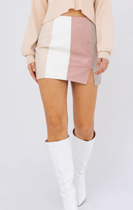 Jackie Pink Striped Mini Skirt