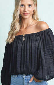Take Me To The Beach Off The Shoulder Blouse