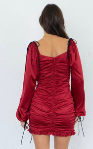 Loving him was Red Long Sleeve Dress