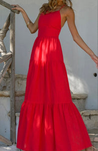 Of A Different Kind Red Maxi Dress