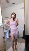 Load image into Gallery viewer, Loving Rosie Strapless Slit Bodycon Dress