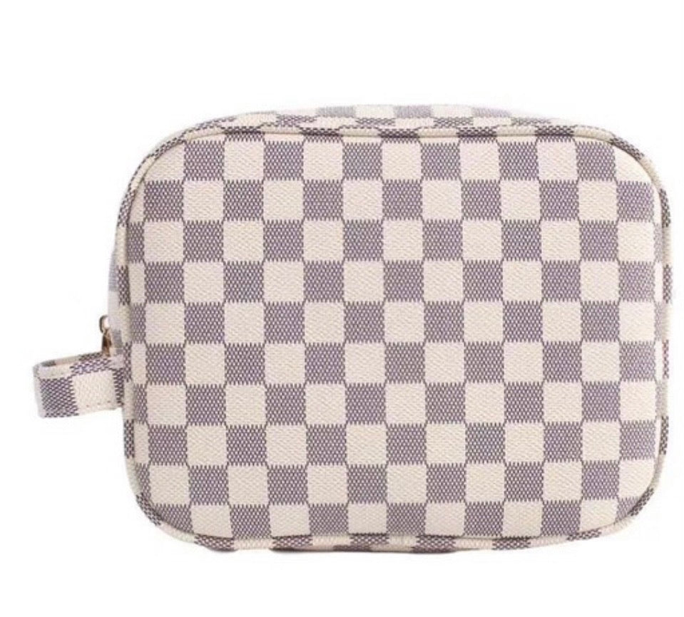 Adelyn checkered Makeup Bag