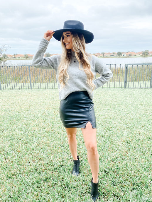 Sabrina grey cozy sweater