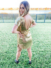 Load image into Gallery viewer, Pop of Perfect Gold Dress