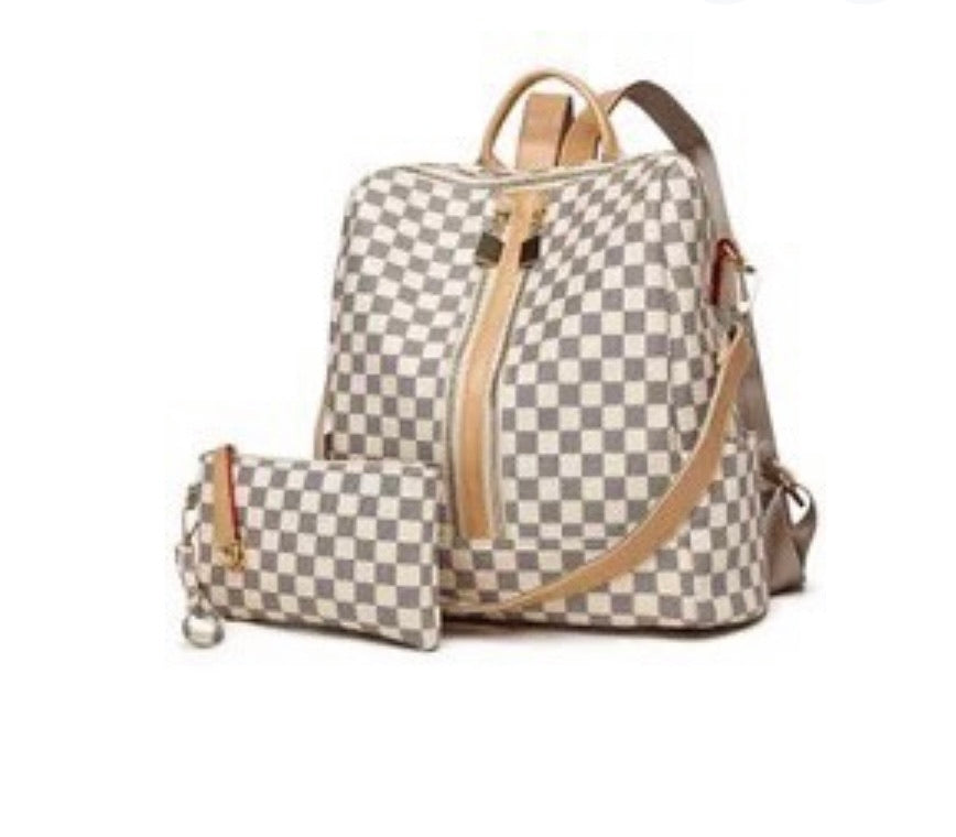 The Miranda Checkered Backpack